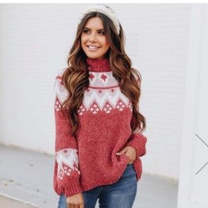 Pink lily sweater